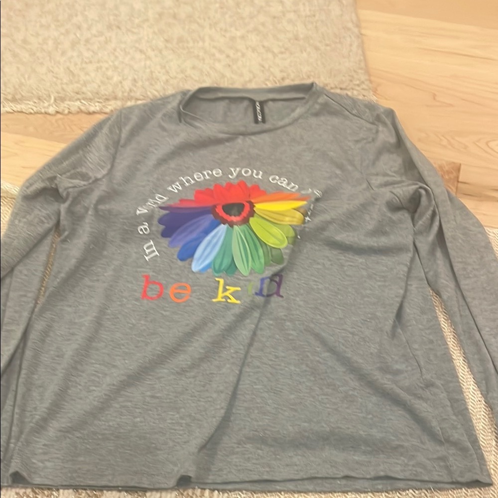 Gray Kids Shirt with Colorful Design